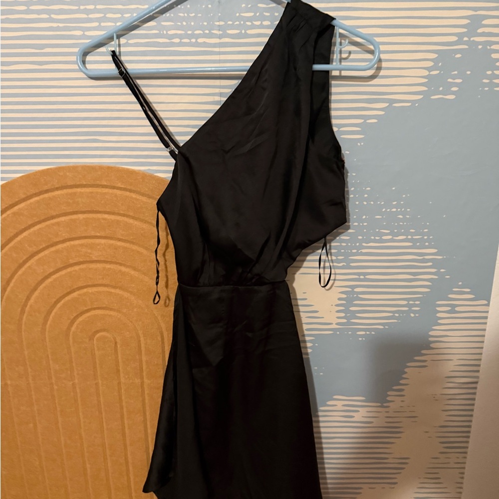 Hello Molly Black One-Shoulder Dress